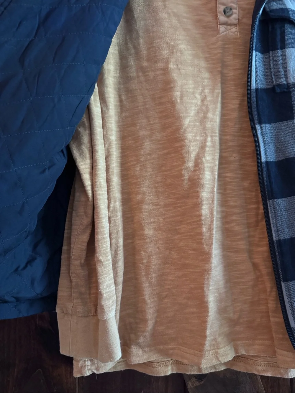 Men's Navy & Light Gray Buffalo Plaid Zip Jacket